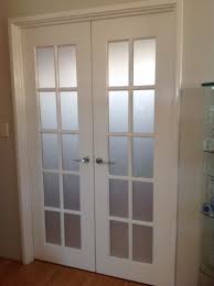 French doors are chic, but they don't allow for lots of privacy. French Door With Frosted Window Film Added For Privacy Great When You Want To Convert A R French Doors Interior French Doors Bedroom Bedroom Door Decorations