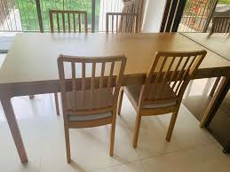 If you are looking to seat eight people at your dining table then you are probably serious about entertaining and want to create a fabulous focal point with your dining set that echoes the style of your home. Dining Table W Chairs Ekedalen 4 8 Seater Furniture Home Living Furniture Chairs On Carousell