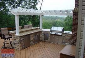 Outdoor Kitchens On Wood Decks Custom Outdoor Kitchen On Deck Outdoor Kitchens Photo Galler Outdoor Kitchen Countertops Outdoor Kitchen Design Outdoor Kitchen