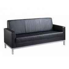 Check spelling or type a new query. Como Contemporary 3 Seat Black Leather Office Sofas