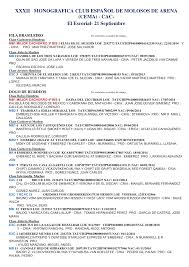 XXXII MONOGRAFICA CLUB ESPAÑOL DE MOLOSOS DE ARENA (CEMA)