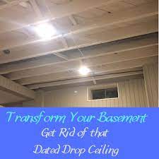 Transform Your Basement Get Rid Of Your Dated Drop Ceiling Dropped Ceiling Drop Ceiling Basement Drop Ceiling Lighting