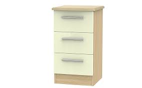 In this video i show more of the algebra i used to determine my drawer spacing. Knightsbridge Cream High Gloss And Oak 3 Drawer Bedside Table Furniture And Choice