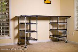 My desk was 30 by 60 so 24 inch pipes worked perfect! Industrial Pipe Desk Shelving Plans Simplified Building