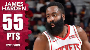 James Harden Scores 55 Points In Road Game For Rockets Vs Cavaliers 2019 20 Nba Highlights James Harden Basketball News Nba