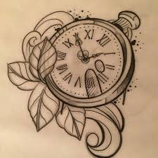 This dripping watercolor pocket watch. Hand Clock Tattoo Drawing Novocom Top