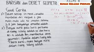 Barisan dan deret geometri adalah salah satu materi yang dipelajari dalam matematika sma. Soal Cerita Barisan Dan Deret Geometri Youtube