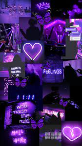 Purple Collage Wallpaper Purple Wallpaper Hd Black And Purple Wallpaper Wallpaper Iphone Neon