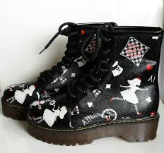 Black Alice In Wonderland Shoes Alice In Wonderland Shoes Boots Handmade And Unique Funky Goth Punk Shoes Alice In Wonderland Shoes Punk Shoes Goth Shoes