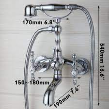 Llave Mezcladora Grifo Antiguo Pared Tina Banera Cromado Ok Envio Gratis