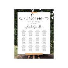 Wedding Seating Chart Sign Wedding Seating Chart Template Editable Wedding Seating Chart Poster Alphabetical Instant Download