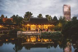 Use of the pavilion for your wedding breakfast and the jubilee hall for your evening reception. Diane Rick S Lan Su Chinese Garden Wedding In Portland Or
