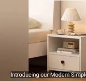 Stylish Solid Wood Nightstand - Chic Bedside Table for Modern Bedrooms