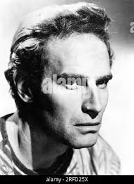 CHARLTON HESTON Portrait in BEN-HUR 1959 director WILLIAM WYLER novel  General Lew Wallace screenplay Karl Tunberg music Miklos Rozsa costume  design Elizabeth Haffenden producer Sam Zimbalist Metro Goldwyn Mayer (MGM  Stock Photo -