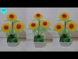 Pertama anda harus memilih warna. Cara Membuat Bunga Hias Dari Sedotan Mudah Dan Simple Diy Sunflower