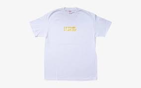 Great job on the sizing of the logo and colors. 2008 Nagoya Opening Gold Box Logo T Shirt Supreme 20th Anniversary Box Logo T Shirt Png Image Transparent Png Free Download On Seekpng