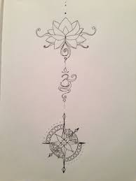Lotus Ohm And Compass Beginning Tattoo Design Tattoo Astrology Tattoos Lotus Tattoo Back