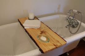 Tie a knot 10 inches from the end of each rope. Live Edge Bathtub Tray Diy Bathtub Tray Tub Tray Bathtub Tray Diy