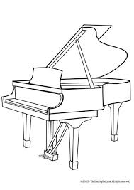 Coloring Page Grand Piano Img 5959 Musical Instruments Drawing Drawing Piano Piano