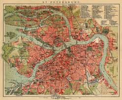 Het is na moskou de grootste stad van het land en een belangrijk industrieel, wetenschappelijk en cultureel centrum. St Petersburg Een Antieke Plattegrond Van St Petersburg In Door Winkler Prins Uit 1910