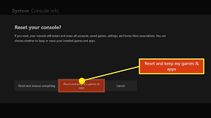 It's very important that you select the reset and keep my games & apps option. How To Clear The Cache On Xbox One Consoles