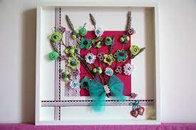 Quadro 3d Con Fiori Di Stoffa Di Lulycreationsshop Su Etsy Fiori Di Stoffa Fiori Stoffe