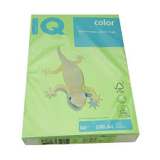 Mondi Iq A4 80gsm Coloured Copy Paper 2500 Sheets 5 Reams Spring Green