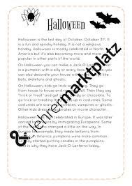 Halloween Reading Text Unterrichtsmaterial In Den Fachern Englisch Fachubergreifendes Unterrichtsmaterial Englische Texte Und Englisch