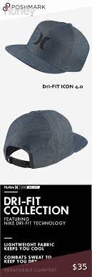 Hurley Dri Fit Icon 4 0 The Classics Strapback Hat The Hurley Dri Fit Icon 4 0 Adjustable Hat Features A Dri Fit Sweatband And S Fit Icon Strapback Hats Hurley