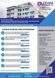Kandungan rasmi hanya pada laman yang asal di dalam bahasa inggeris dan malaysia. Tawaran Program Sarjana Muda Pendidikan Vokasional Uthm Ambilan September 2020 Edu Bestari