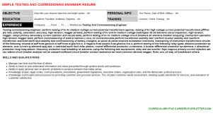 Substation testing & commissioning engineer. Testing And Commissioning Engineer Job Letter Resume Template