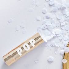 Ginger Ray White Confetti Cannon 1 1 2in X 6in Party City Biodegradable Confetti White Confetti Wedding Confetti
