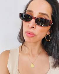 Authentic Vintage 90s Slim Tortoise Shell Rectangle Sunglasses