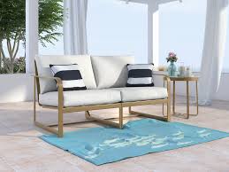 Explore modern outdoor dining furniture that helps you feast in style. Elle Decor Mirabelle 61 Wide Outdoor Patio Sofa With Cushions Reviews Wayfair