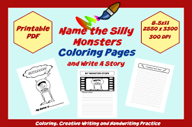 We have collected 38+ silly monster coloring page images of various designs for you to color. Name The Silly Monster Coloring Pages Graphic By Melgrace Creatives Creative Fabrica