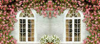 Flower Vine Window Wall Poster Background Facebook Cover Photos Flowers Flower Wall Backdrop Poster Wall
