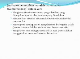 Pelaksanaan strategi untuk menyelesaikan maslah boleh dilakukan berdasarkan perancangan startegi penyelesaian masalah. Kemampuan Pemecahan Masalah Matematika Ppt Download