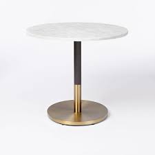 White Marble Round Bistro Table Branch Base Dining Table Marble Round Marble Dining Table Marble Bistro Table