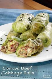 Other foods that go with corned beef include blanched green bland salad, homemade bread, charred cabbage, and roasted sunchokes, and of course potatoes. Corned Beef Cabbage Rolls Curious Cuisiniere