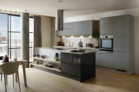 The clerkenwell gloss grey kitchen features an integrated handle for a modern and sleek finish. Clerkenwell Matt Slate Grey Contemporary Kitchen Contemporary Kitchen Other By Howdens Houzz