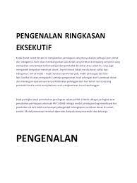 Berkongsi dengan pembaca ringkasan eksekutif data yang lebih luas mengenai perniagaan. Pengenalan Ringkasan Eksekutif