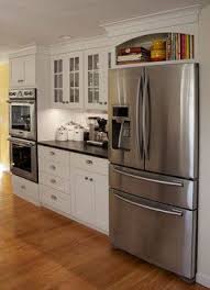 Cabinet Over Refrigerator Design Ideas Pictures Remodel And Decor Kitchen Remodel Layout Kitchen Layout Kitchen Remodel Small