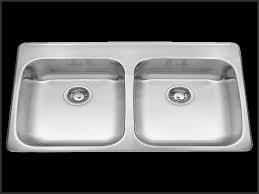 Lovely American Standard Double Basin Stainless Steel Topmount Kitchen Sink With Faucet