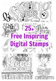 Cardmaking with digital stamps for beginners. 25 Free Inspiring Stay Home Quarantine Digital Stamps Stamping