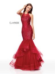 5016 Wine Fit To Flare Prom Dress With A Lace Top And Tulle Bottom Clarisse Dresses Prom Burgundy Prom Dress Beautiful Prom Dresses