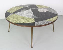 For Sale Large Round Berthold Muller Mosaic Coffee Table Germany 1960s Mosaic Coffee Table Coffee Table Mosaic Table