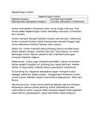Sesal dahulu pendapatan sesal tak berguna. F2 Bm Karangan Good Good Rangsangan Kepentingan Hutan