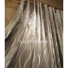Choose from a huge selection of shower curtains in uae at best prices. Modern Luxury Fabric Gray And Silver Tassels Striped Curtains Curtains Luxury Fabrics Modern Curtains