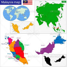 Malaysia Map Vietnam Map Map Colorful Map