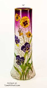 Mont Joye Antique Enameled Vase At Tommichael Com Vase Glass Art Art Glass Vase
